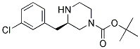(R)-3-(3-CHLORO-BENZYL)-PIPERAZINE-1-CARBOXYLIC ACID TERT-BUTYL ESTER 结构式