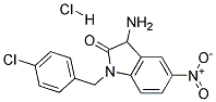 3-Amino-1-(4-chloro-benzyl)-5-nitro-1,3-dihydro-indol-2-one hydrochloride 结构式