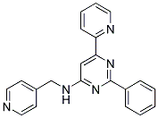2-PHENYL-6-PYRIDIN-2-YL-N-(PYRIDIN-4-YLMETHYL)PYRIMIDIN-4-AMINE 结构式