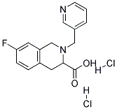 7-FLUORO-2-PYRIDIN-3-YLMETHYL-1,2,3,4-TETRAHYDRO-ISOQUINOLINE-3-CARBOXYLIC ACID DIHYDROCHLORIDE 结构式