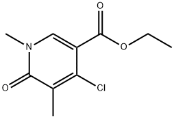 4-CHLORO-1,5-DIMETHYL-6-OXO-1,6-DIHYDRO-PYRIDINE-3-CARBOXYLIC ACID ETHYL ESTER 结构式