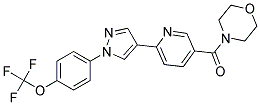 4-[(6-(1-[4-(TRIFLUOROMETHOXY)PHENYL]-1H-PYRAZOL-4-YL)PYRIDIN-3-YL)CARBONYL]MORPHOLINE 结构式