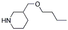 3-(BUTOXYMETHYL)PIPERIDINE 结构式
