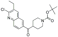 4-(2-CHLORO-3-ETHYL-QUINOLINE-6-CARBONYL)-PIPERIDINE-1-CARBOXYLIC ACIDTERT-BUTYL ESTER 结构式