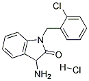 3-AMINO-1-(2-CHLORO-BENZYL)-1,3-DIHYDRO-INDOL-2-ONE HYDROCHLORIDE 结构式