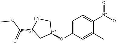 METHYL (2S,4S)-4-(3-METHYL-4-NITROPHENOXY)-2-PYRROLIDINECARBOXYLATE 结构式