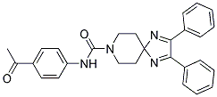 N-(4-ACETYLPHENYL)-2,3-DIPHENYL-1,4,8-TRIAZASPIRO[4.5]DECA-1,3-DIENE-8-CARBOXAMIDE 结构式