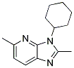 3-CYCLOHEXYL-2,5-DIMETHYL-3H-IMIDAZO[4,5-B]PYRIDINE 结构式