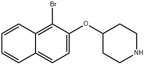 4-[(1-BROMO-2-NAPHTHYL)OXY]PIPERIDINE 结构式