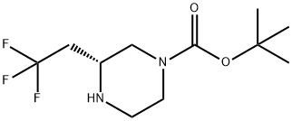 (R)-3-(2,2,2-三氟-乙基)-哌嗪-1-羧酸叔丁酯 结构式