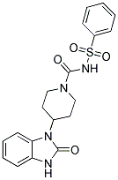 4-(2-OXO-2,3-DIHYDRO-1H-BENZIMIDAZOL-1-YL)-N-(PHENYLSULFONYL)PIPERIDINE-1-CARBOXAMIDE 结构式