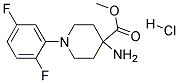 METHYL 4-AMINO-1-(2,5-DIFLUOROPHENYL)PIPERIDINE-4-CARBOXYLATE HYDROCHLORIDE 结构式