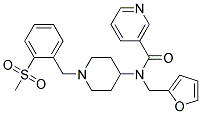 N-(2-FURYLMETHYL)-N-(1-[2-(METHYLSULFONYL)BENZYL]PIPERIDIN-4-YL)NICOTINAMIDE 结构式