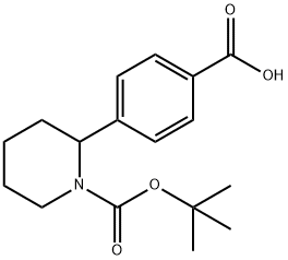 4-(1-(TERT-BUTOXYCARBONYL)PIPERIDIN-2-YL)BENZOIC ACID 结构式