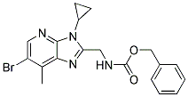 (6-BROMO-3-CYCLOPROPYL-7-METHYL-3H-IMIDAZO[4,5-B]PYRIDIN-2-YLMETHYL)-CARBAMIC ACID BENZYL ESTER 结构式