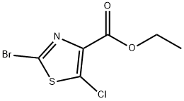 2-溴-5-氯噻唑-4-羧酸乙酯 结构式