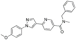 N-Benzyl-6-[1-(4-methoxy-phenyl)-1H-pyrazol-4-yl]-N-methyl-nicotinamide 结构式