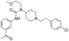 N'-(3-ACETYLPHENYL)-N-(1-[2-(4-CHLOROPHENYL)ETHYL]PIPERIDIN-4-YL)-N-(2-METHOXYETHYL)UREA 结构式