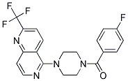 5-[4-(4-FLUOROBENZOYL)PIPERAZIN-1-YL]-2-(TRIFLUOROMETHYL)-1,6-NAPHTHYRIDINE 结构式