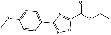 3-(4-甲氧苯基)-1,2,4-恶二唑-5-羧酸乙酯 结构式