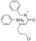 6-CHLORO-(Z)-3-PHENYLSELANYL-HEX-2-ENOIC ACID BENZYLMETHYLAMIDE 结构式