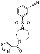 3-([4-(1,3-THIAZOL-4-YLCARBONYL)-1,4-DIAZEPAN-1-YL]SULFONYL)BENZONITRILE 结构式