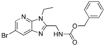 (6-BROMO-3-ETHYL-3H-IMIDAZO[4,5-B]PYRIDIN-2-YLMETHYL)-CARBAMIC ACID BENZYL ESTER 结构式