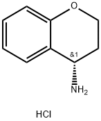 (4S)-3,4-二氢-2H-1-苯并吡喃-4-胺盐酸盐 结构式