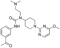 N'-(3-ACETYLPHENYL)-N-[2-(DIMETHYLAMINO)ETHYL]-N-[1-(4-METHOXYPYRIMIDIN-2-YL)PIPERIDIN-4-YL]UREA 结构式