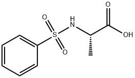 (2S)-2-(苯磺酰基氨基)丙酸 结构式