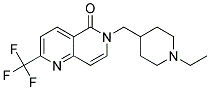 6-[(1-Ethylpiperidin-4-yl)methyl]-2-(trifluoromethyl)-1,6-naphthyridin-5(6H)-one 结构式