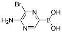 5-AMINO-6-BROMOPYRAZINE-2-BORONIC ACID 结构式