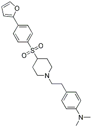 4-[2-(4-([4-(2-FURYL)PHENYL]SULFONYL)PIPERIDIN-1-YL)ETHYL]-N,N-DIMETHYLANILINE 结构式