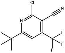 6-(叔丁基)-2-氯-4-(三氟甲基)烟腈 结构式