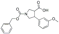 4-(3-METHOXY-PHENYL)-PYRROLIDINE-1,3-DICARBOXYLIC ACID 1-BENZYL ESTER 结构式