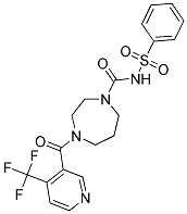 N-(PHENYLSULFONYL)-4-([4-(TRIFLUOROMETHYL)PYRIDIN-3-YL]CARBONYL)-1,4-DIAZEPANE-1-CARBOXAMIDE 结构式