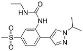 N-ETHYL-N'-[2-(1-ISOPROPYL-(1H)-PYRAZOL-4-YL)-5-(METHYLSULPHONYL)PHENYL]UREA 结构式