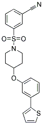 3-((4-[3-(2-THIENYL)PHENOXY]PIPERIDIN-1-YL)SULFONYL)BENZONITRILE 结构式