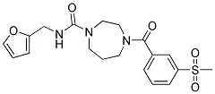 N-(2-FURYLMETHYL)-4-[3-(METHYLSULFONYL)BENZOYL]-1,4-DIAZEPANE-1-CARBOXAMIDE 结构式