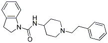 N-[1-(2-PHENYLETHYL)PIPERIDIN-4-YL]INDOLINE-1-CARBOXAMIDE 结构式