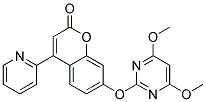 7-((4,6-Dimethoxypyrimidin-2-yl)oxy)-4-(pyridin-2-yl)-1-benzopyran-2-one 结构式