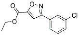 3-(3-CHLORO-PHENYL)-ISOXAZOLE-5-CARBOXYLIC ACID ETHYL ESTER 结构式