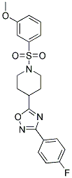 4-[3-(4-FLUOROPHENYL)-1,2,4-OXADIAZOL-5-YL]-1-[(3-METHOXYPHENYL)SULFONYL]PIPERIDINE 结构式