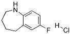 7-FLUORO-2,3,4,5-TETRAHYDRO-1H-BENZO[B]AZEPINE HYDROCHLORIDE 结构式