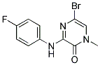 5-BROMO-3-(4-FLUORO-PHENYLAMINO)-1-METHYL-1H-PYRAZIN-2-ONE 结构式