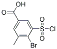 4-BROMO-3-CHLOROSULFONYL-5-METHYL-BENZOIC ACID 结构式