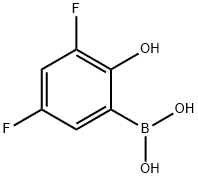 3,5-二氟-2-羟基苯基硼酸 结构式