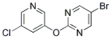 5-BROMO-2-[(5-CHLOROPYRIDIN-3-YL)OXY]PYRIMIDINE 结构式