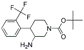 TERT-BUTYL 3-AMINO-4-(2-(TRIFLUOROMETHYL)PHENYL)PIPERIDINE-1-CARBOXYLATE 结构式