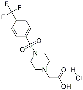 [4-(4-TRIFLUOROMETHYL-BENZENESULFONYL)-PIPERAZIN-1-YL]-ACETIC ACID HYDROCHLORIDE 结构式